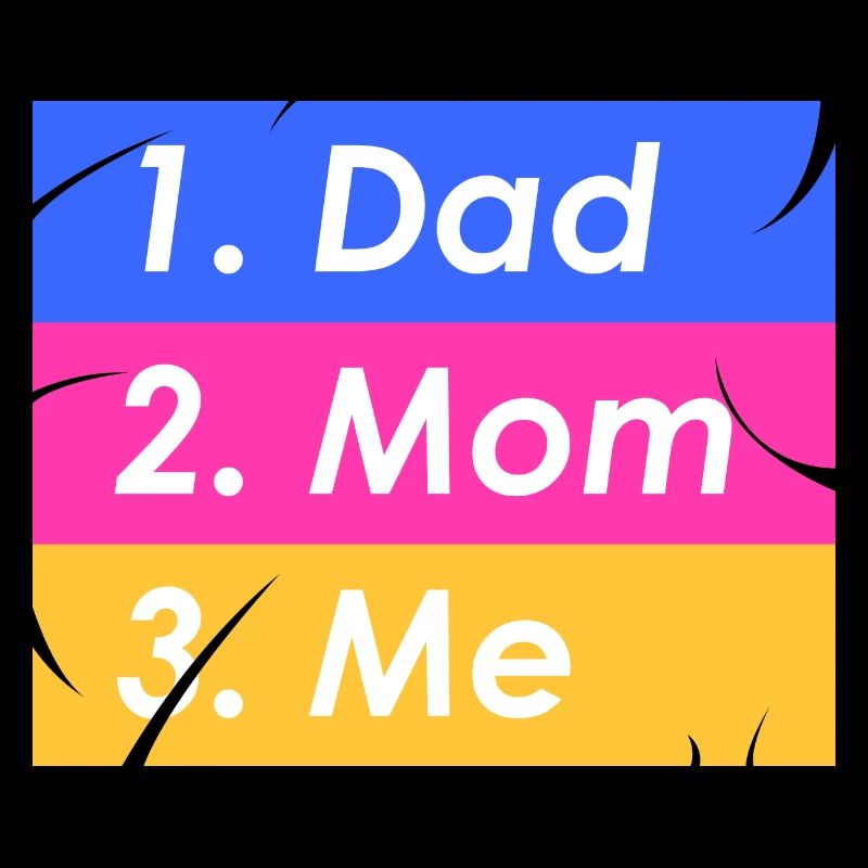 1. Papa 2. Mama 3. ich
