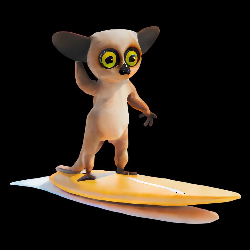 Surfboard wearing tarsier