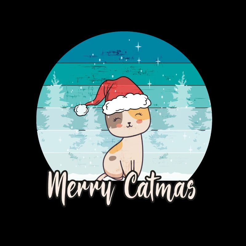 Merry Catmas | Katze Mieze Kätzchen XMas Geschenk