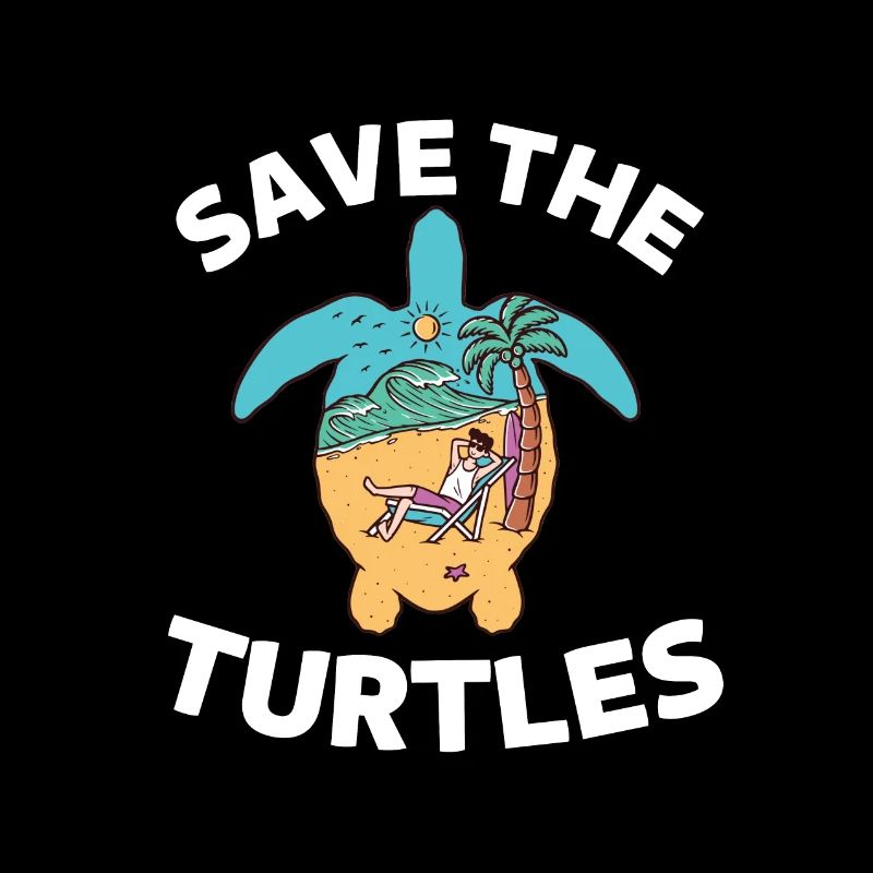Summer Vacation Beach Animal Save the Turtles