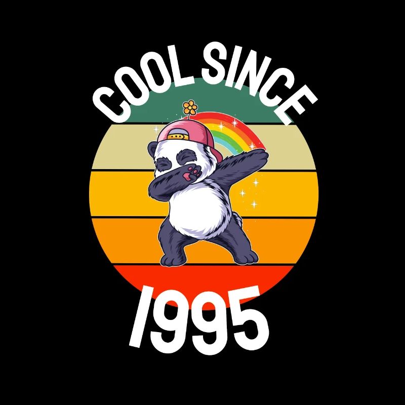 Cool Seit 1995 Retro Dabbing Panda 27. Geburtstag