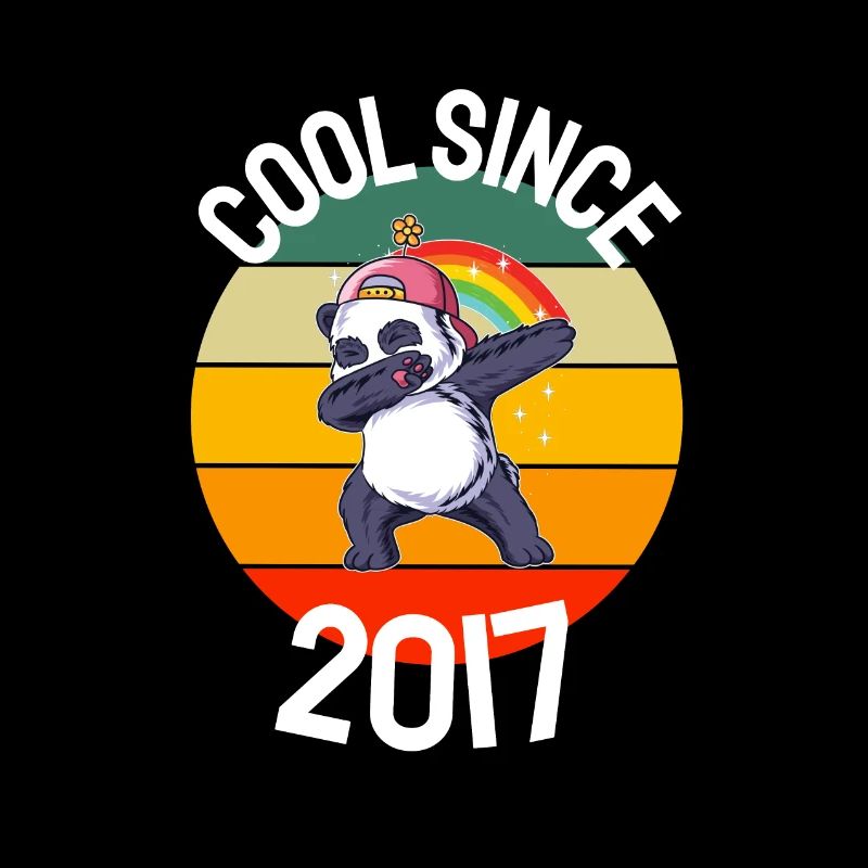 Cool Seit 2017 Retro Dabbing Panda 5. Geburtstag
