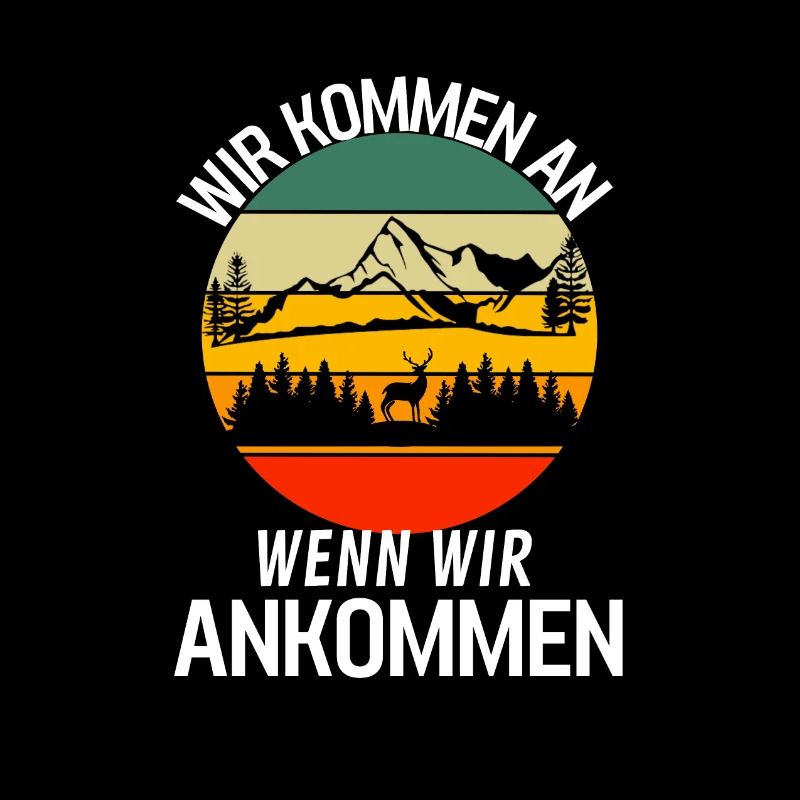 Camping Wald Lustiges Geschenk Retro Natur Wandern