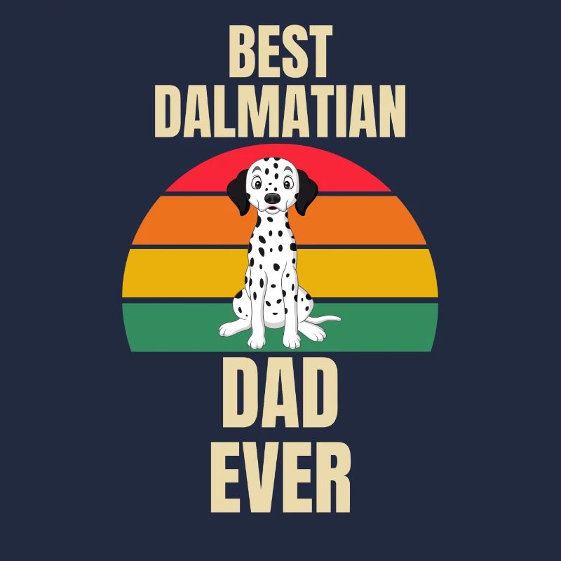 Retro Bester Hunde Papa Dalmatiner