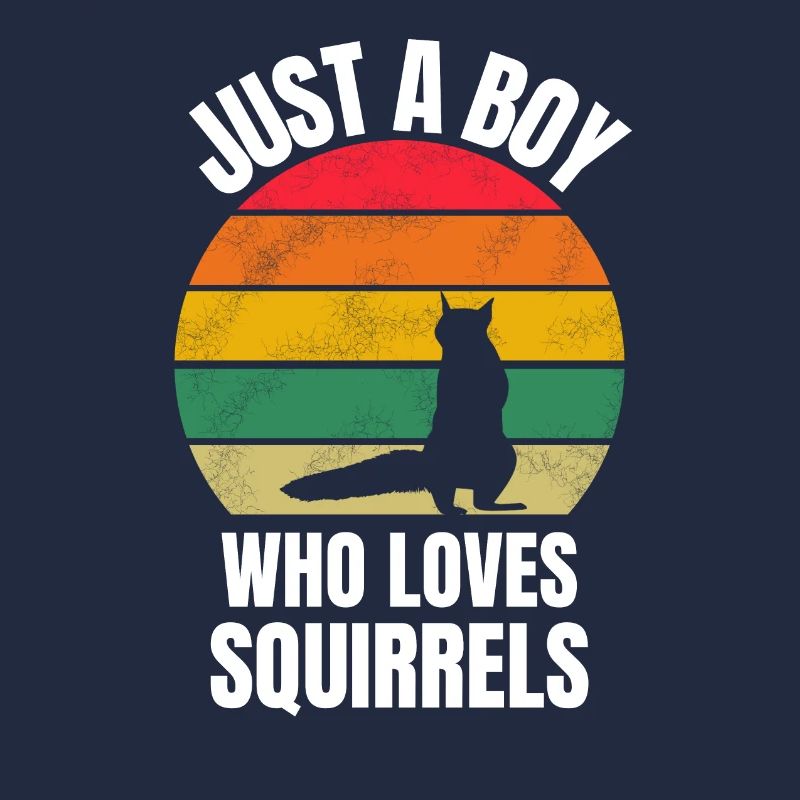 Waldbewohner Junge Geschenk Retro Eichhörnchen