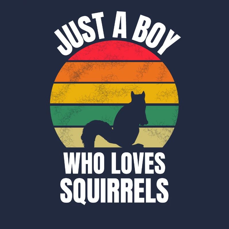 Retro Grunge Eichhörnchen Junge