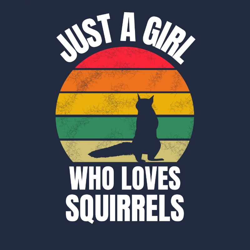 Waldbewohner Mädchen Geschenk Retro Eichhörnchen