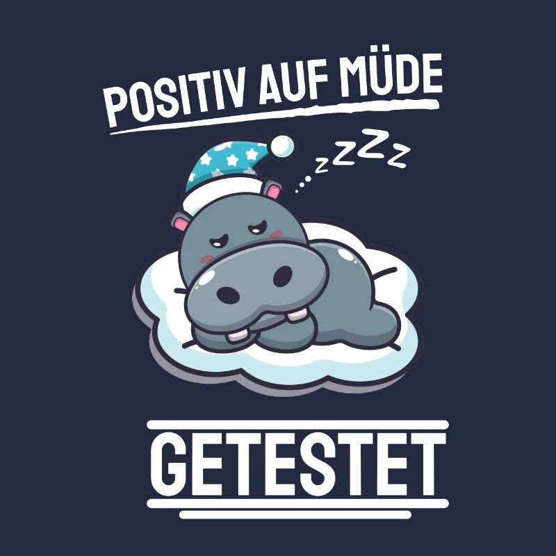 Lustiges Langschläfer Hippo Geschenk Nilpferd