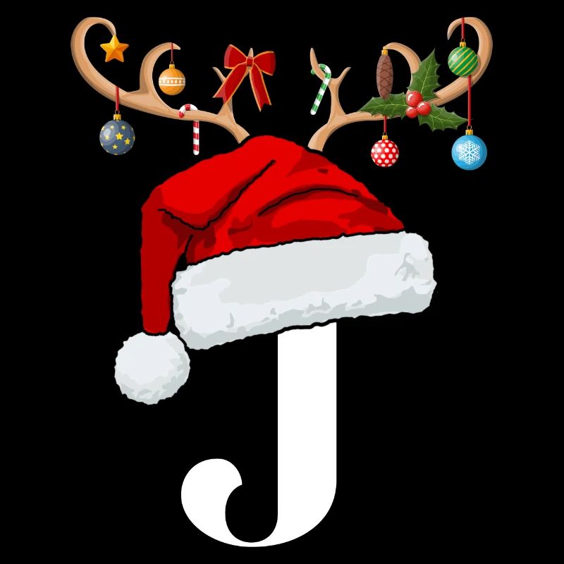 Lettre J bonnet de Noël