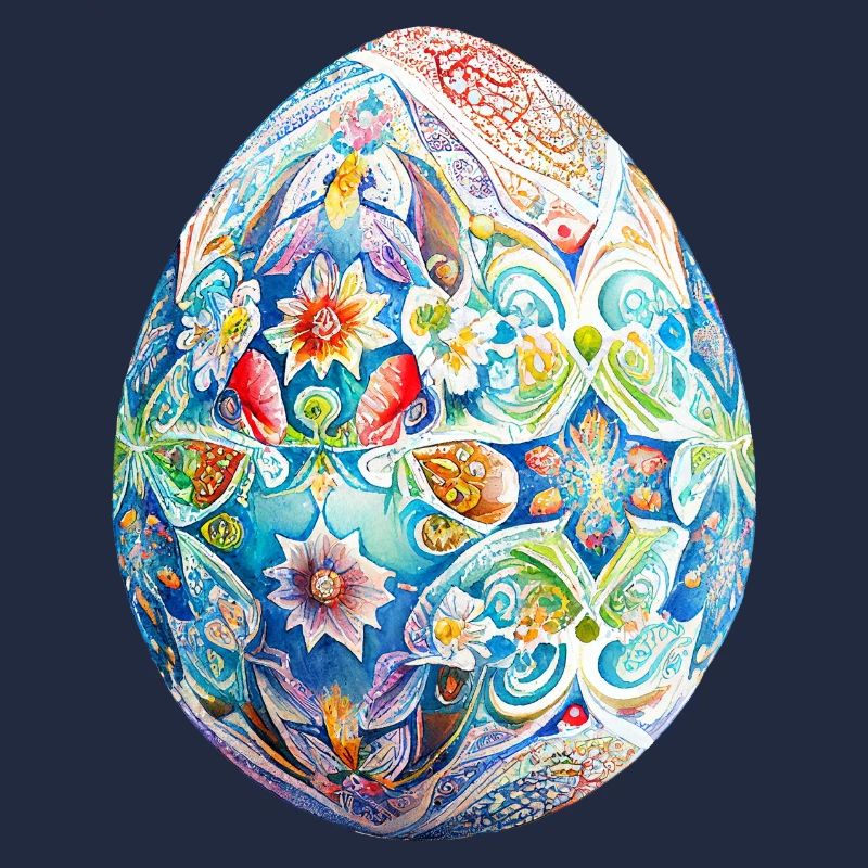 Colorful Easter egg and spring decoration