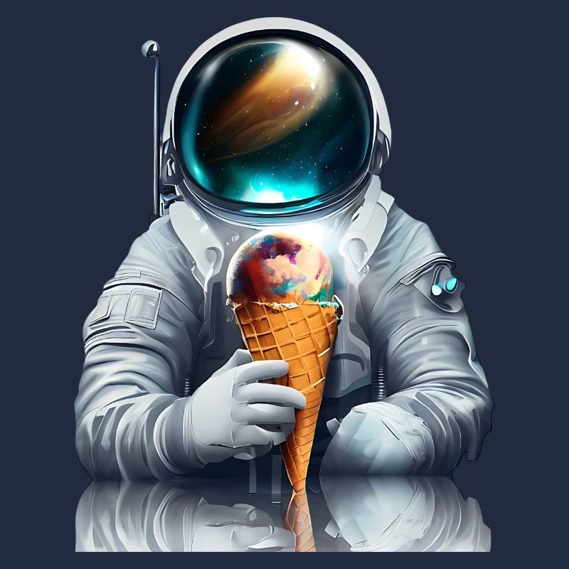 Waffel Eis Astronaut