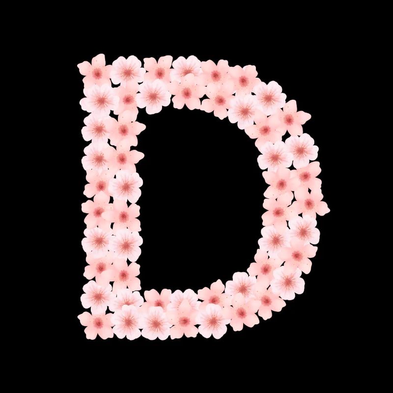 D aus Kirschblüten