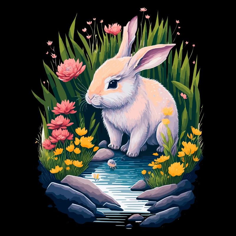 Belle illustration d’un lapin