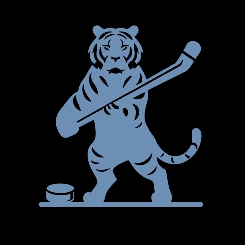 Tiger Eishockey Eishockeyspieler Silhouette