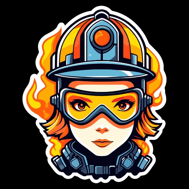 Feuerwehrfrau Zeichnung