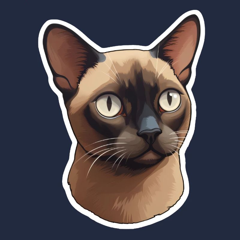 Tête de chat birman