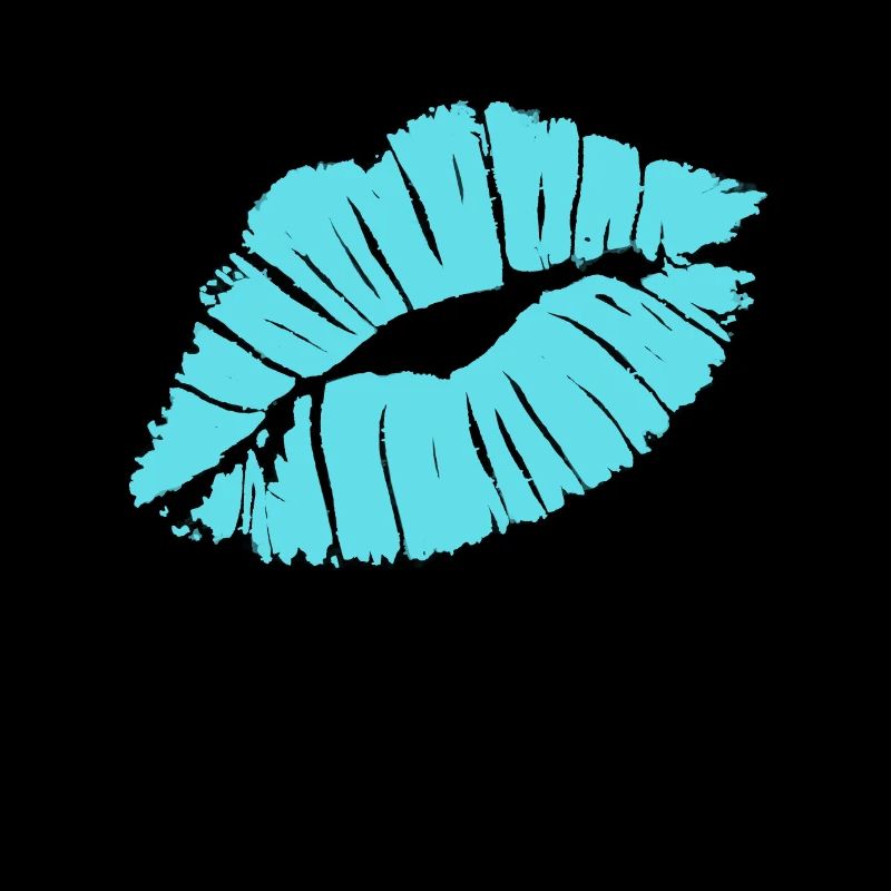Rouge à lèvres bleu Smooch Kiss Mark Love Statement Tee