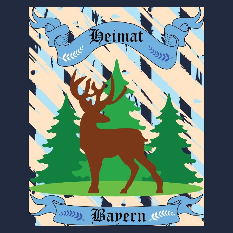 Maison de Bavière Cerfs dans la forêt