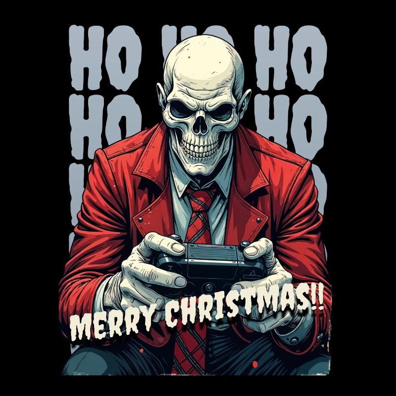 Joyeux Noël Gamer Crâne Style