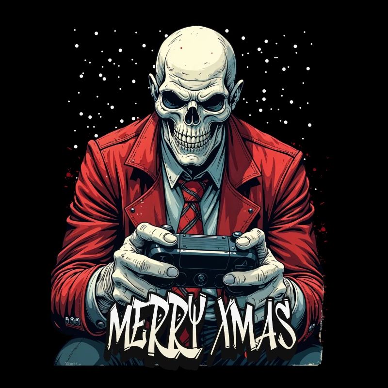Joyeux Noël Gamer Crâne Design
