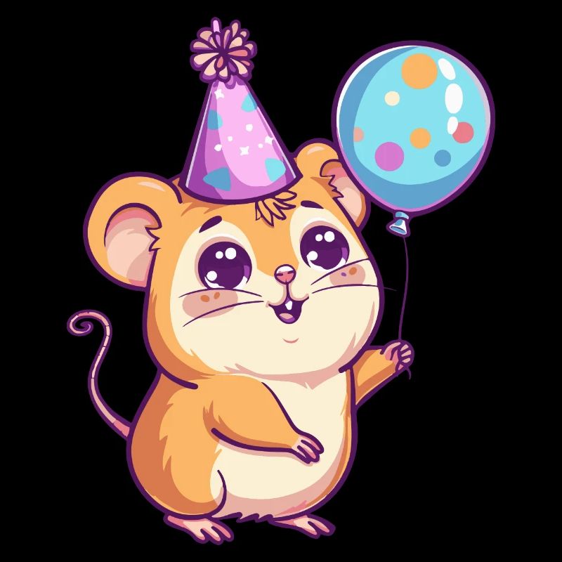 Hamster Geburtstag Comic Niedlich