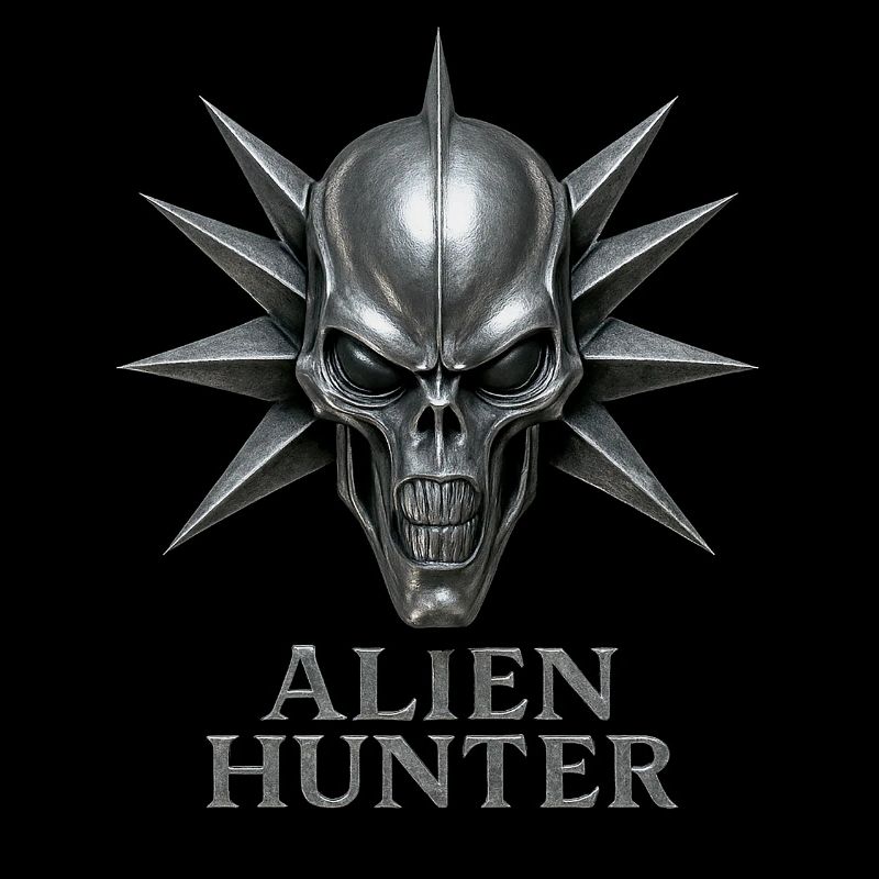 Alien Hunter Schädel-Emblem