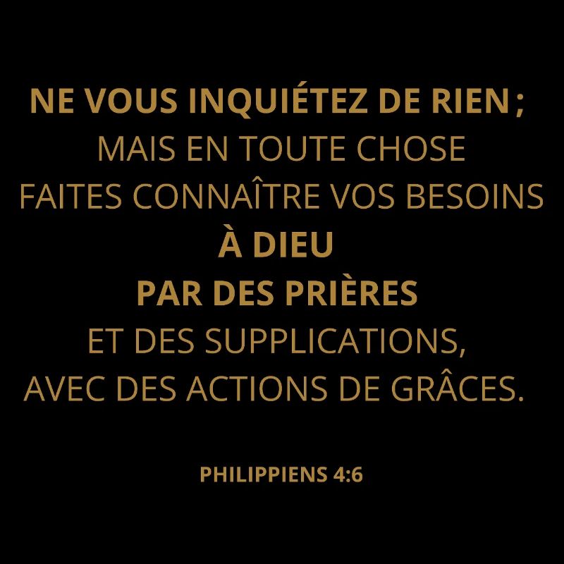 PHILIPPIENS 4:6 - VERSET DE LA BIBLE - Couleur or