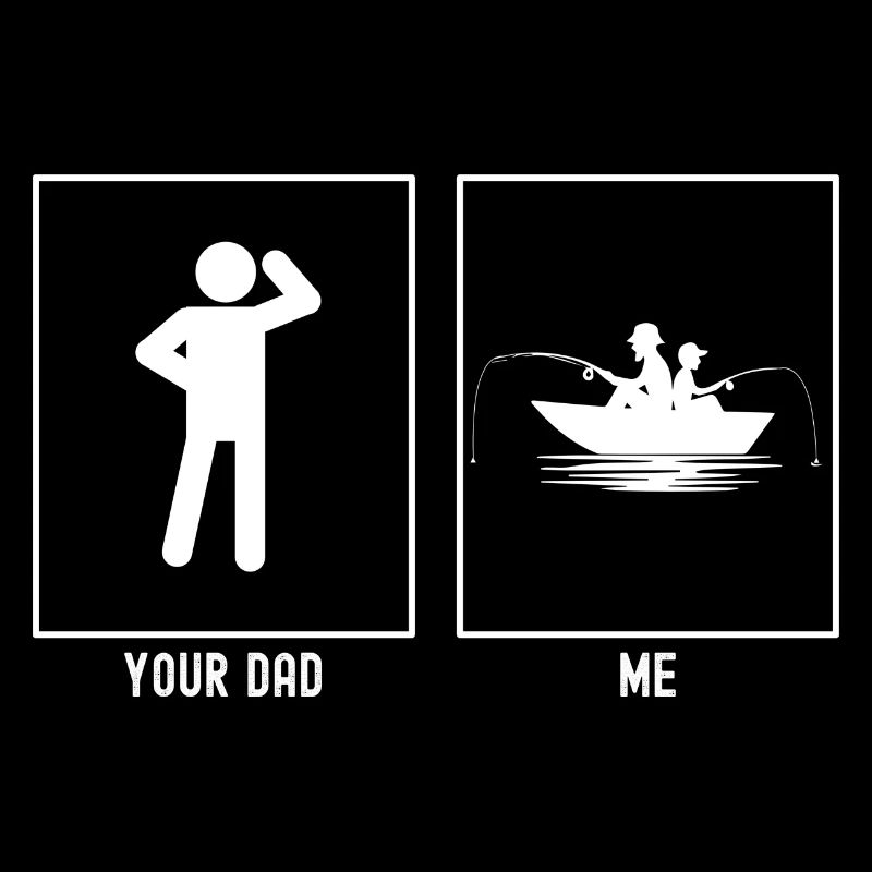 Ton père - moi - pêche côte à côte
