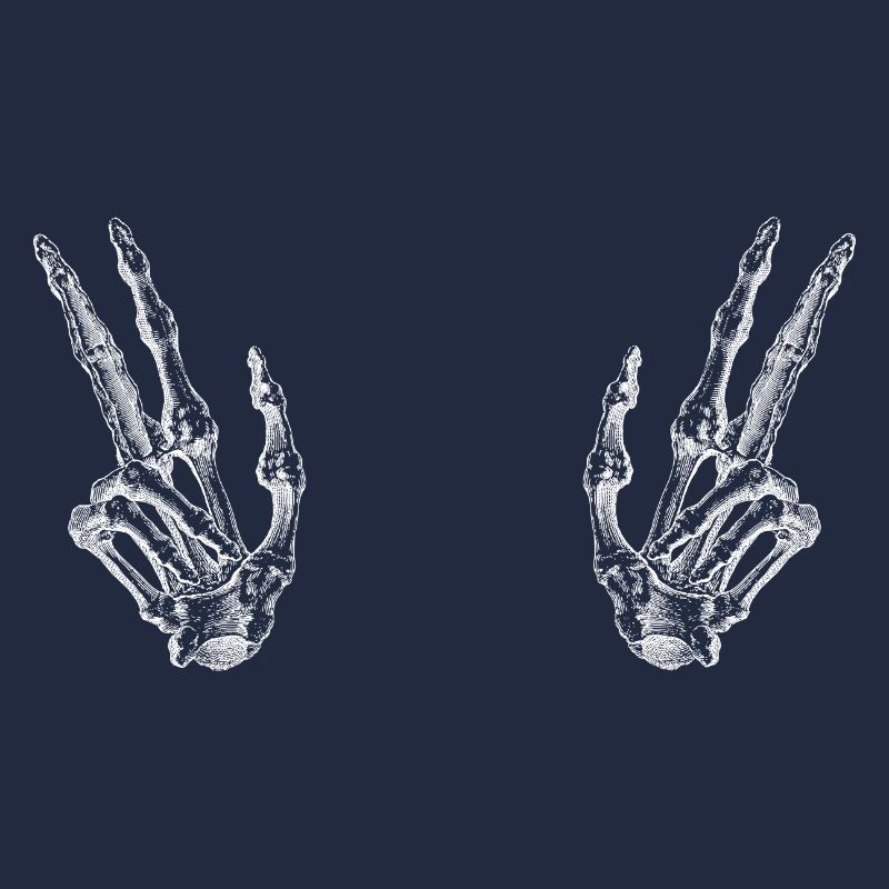 Skeleton Hand Peace
