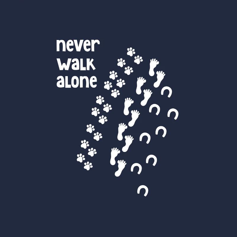 Never Walk Alone Hund Pferd Katze