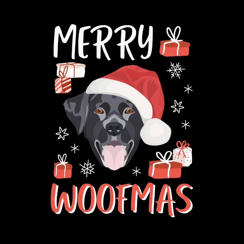 Schwarzer Labrador Weihnachten