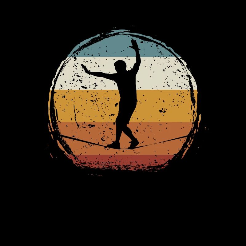 Slackline rétro vintage