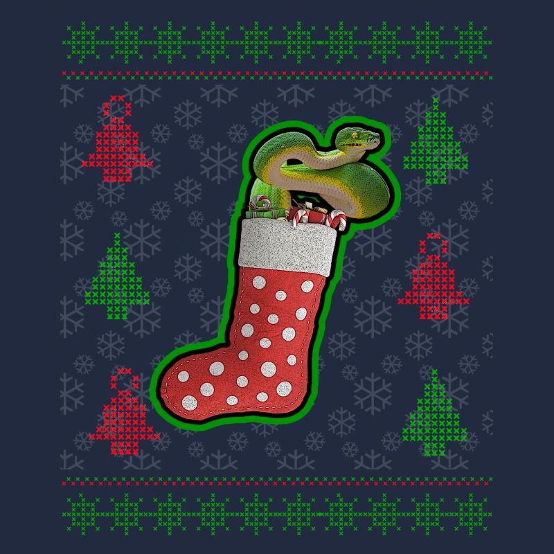 Green Tree Python Ugly Christmas Sweatshirt Style