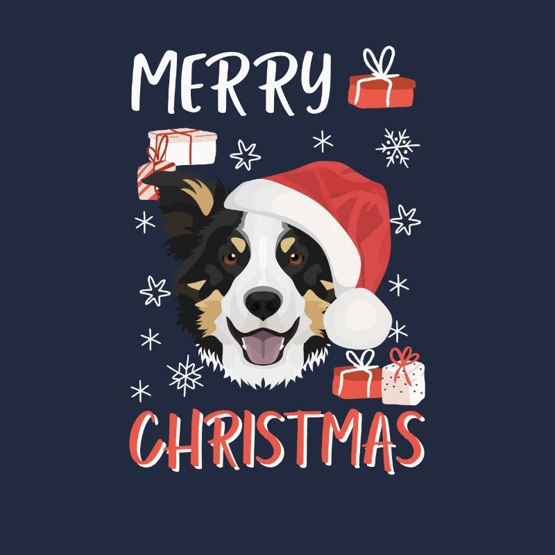 Border Collie Merry Christmas