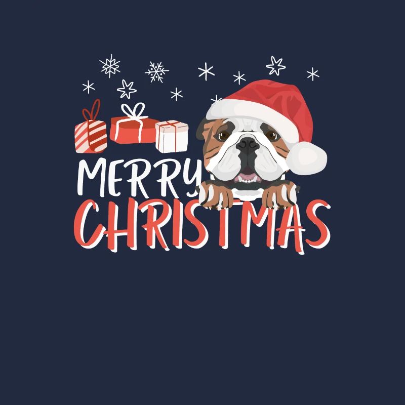 Bouledogue anglais Joyeux Noël