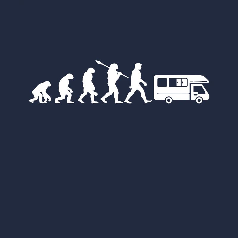 Evolution Camping Car Humor Geschenk