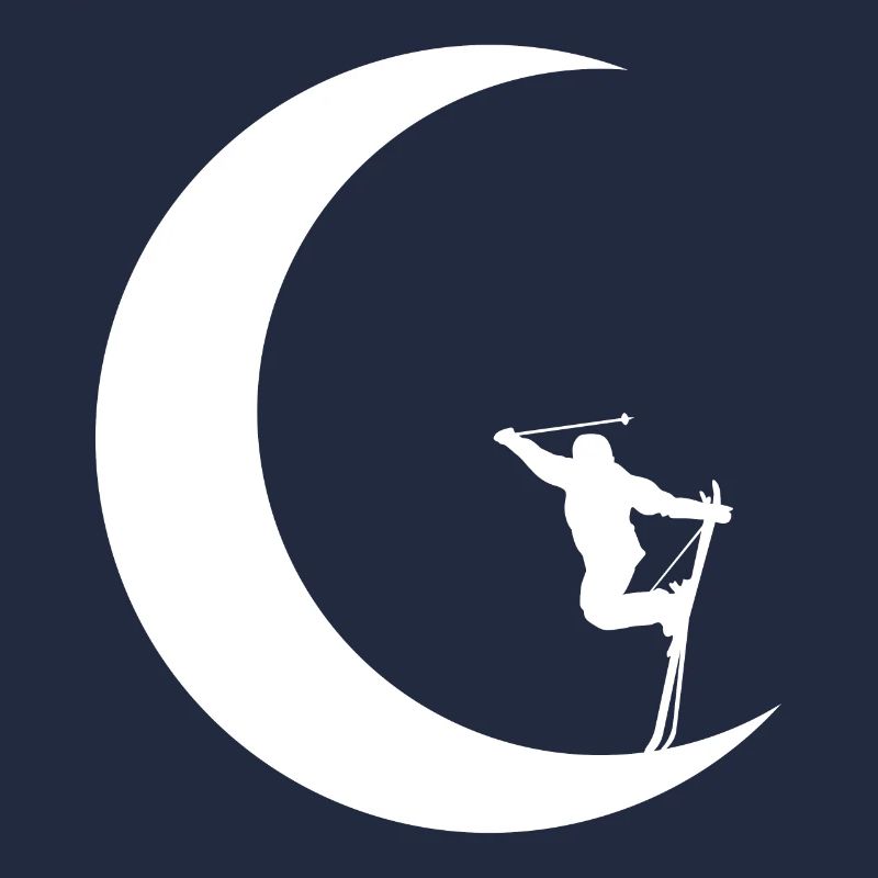 Crescent Moon - Skiing -