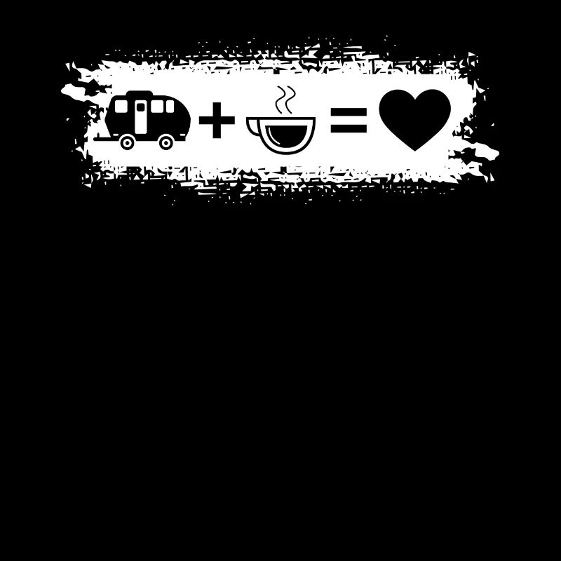 Grunge Rectangle - Coeur - Café - Camping Caravane