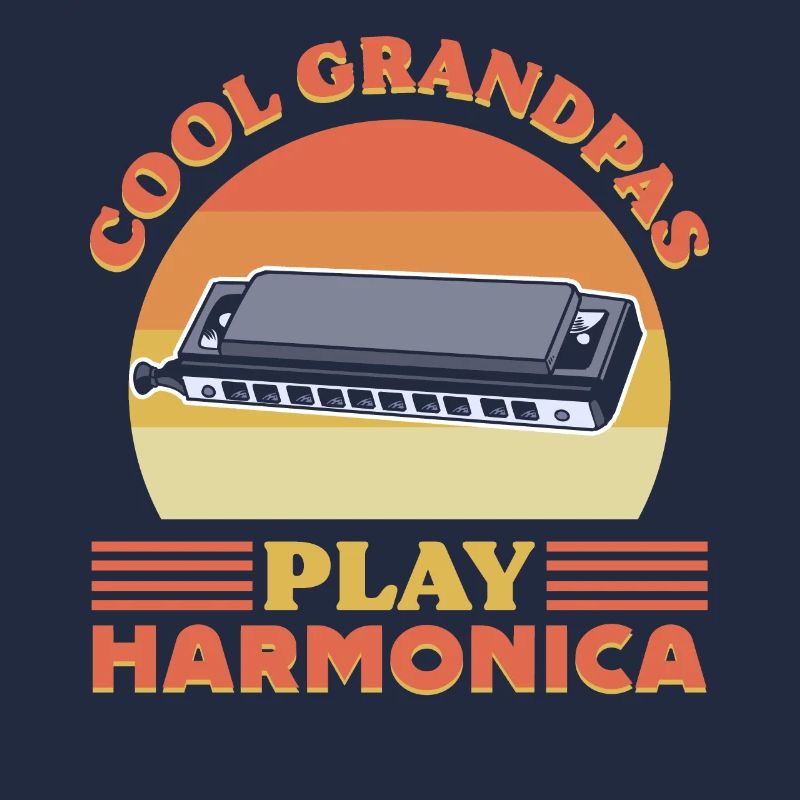 Les grands-pères cool jouent de l’harmonica