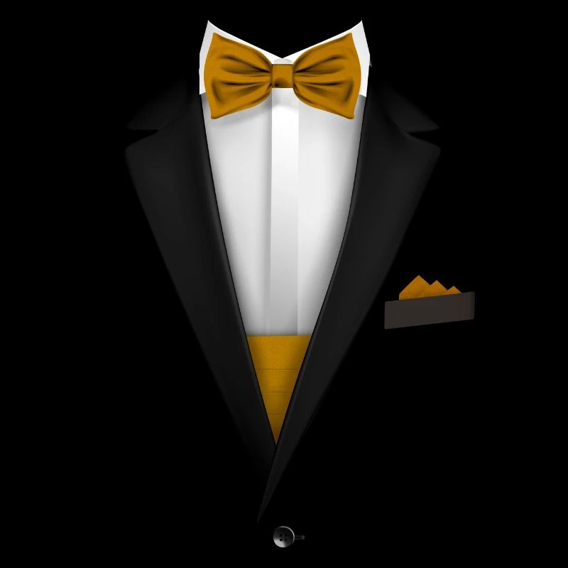 Tuxedo design with Moutard Bowtie For Weddings