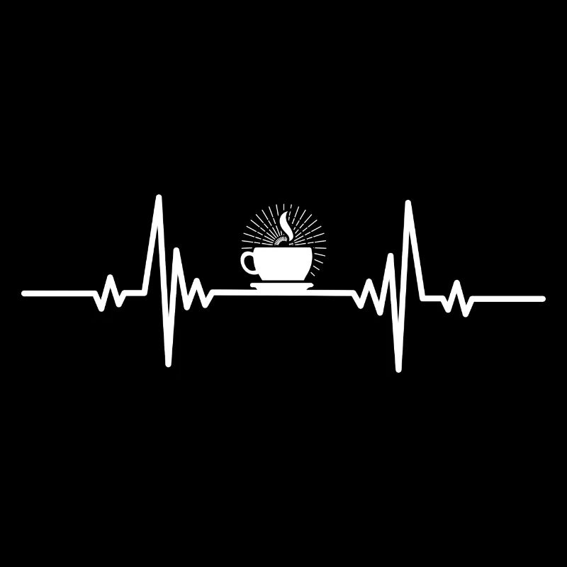 Heartbeat hot coffee surface