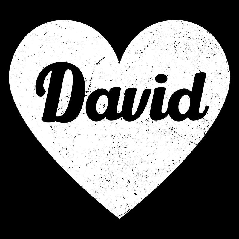 David Vorname Geschenkidee Herz Love Ich liebe