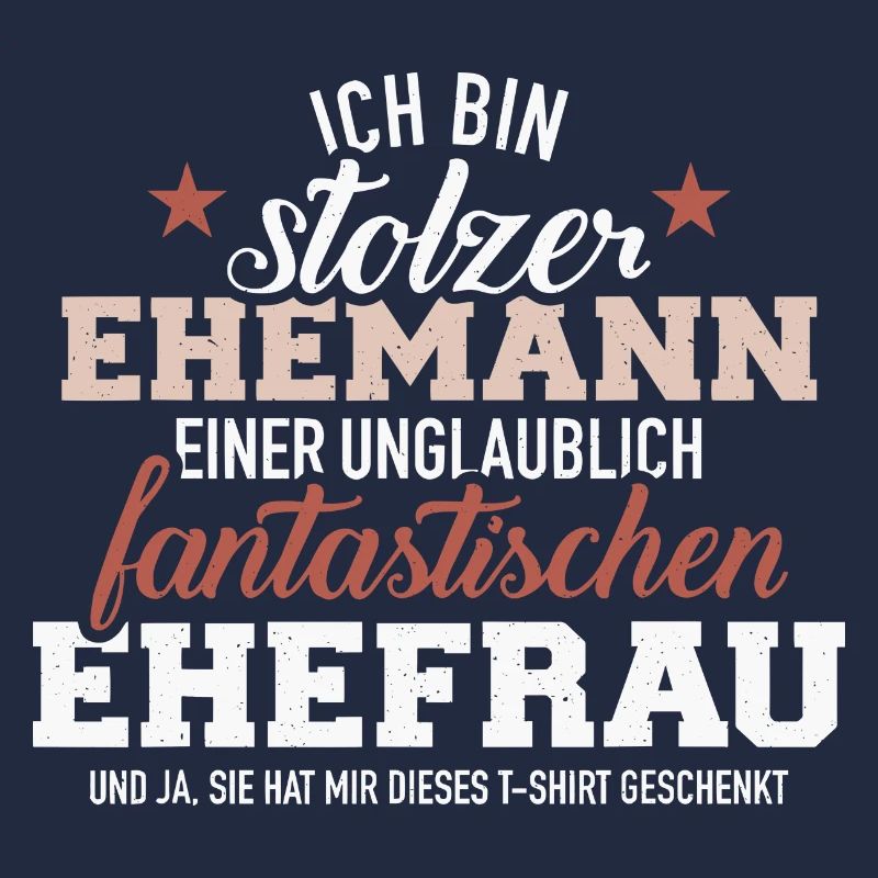 Stolzer Ehemann von fantastischer Ehefrau