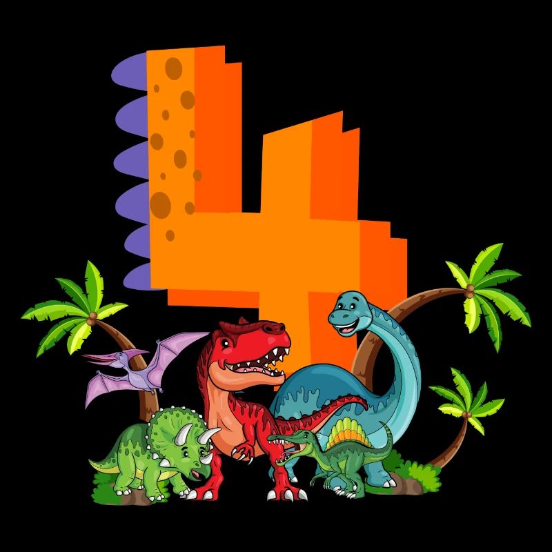 4 Jahre Geburtstag Dinosaurier Dino Ich bin 4
