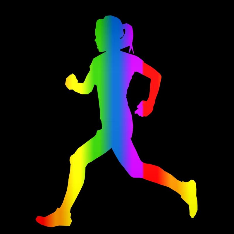 Bunter Läuferin Regenbogen