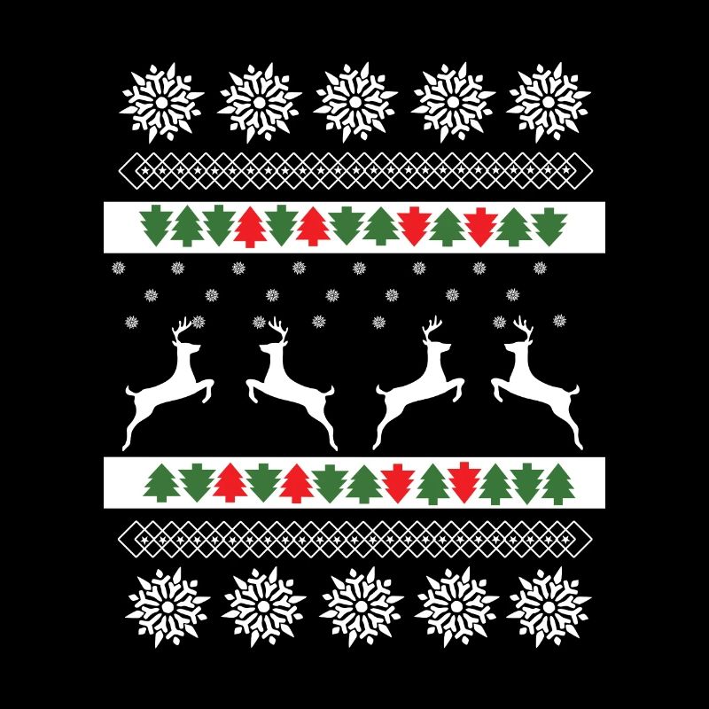 Christmas Sweater Norwegian Pattern Reindeer