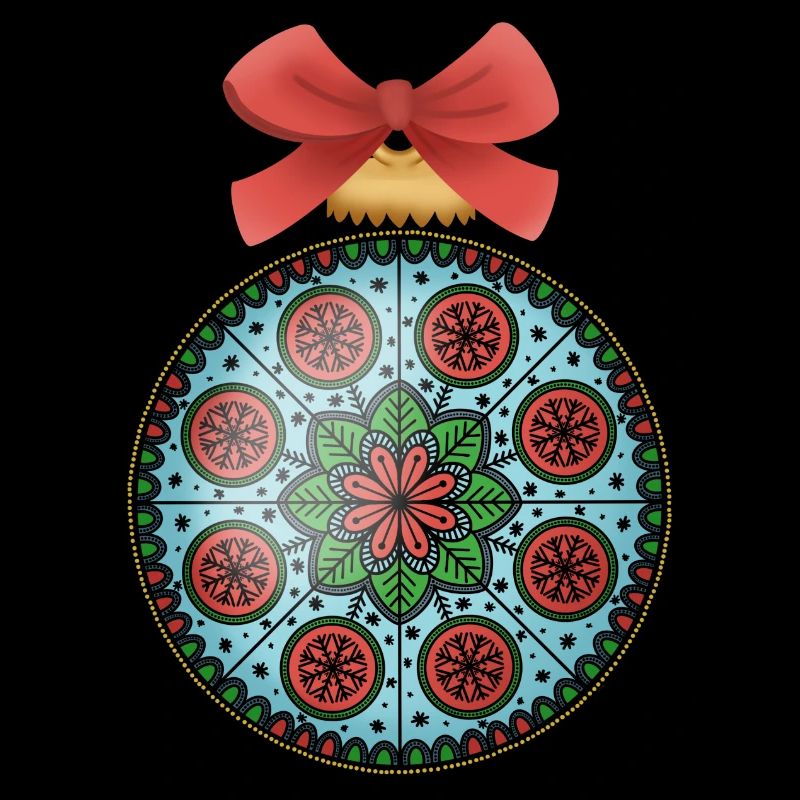 Weihnachtskugel Mandala