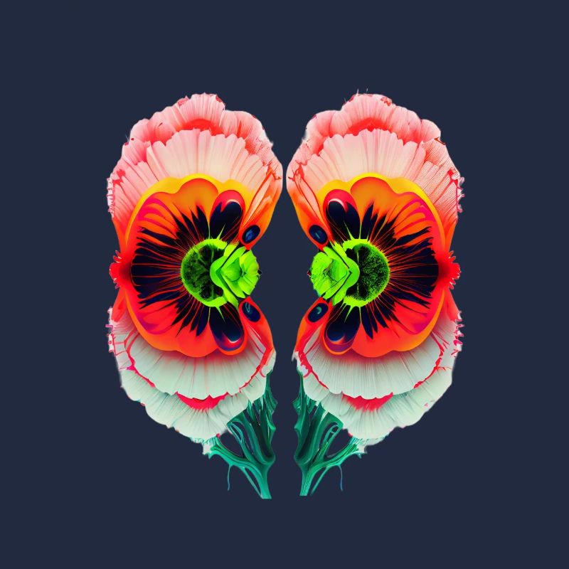 Psychedelische Mohnblüten