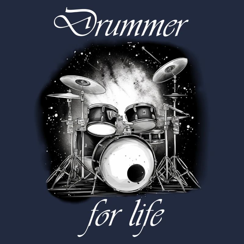 Drummer for life weiß