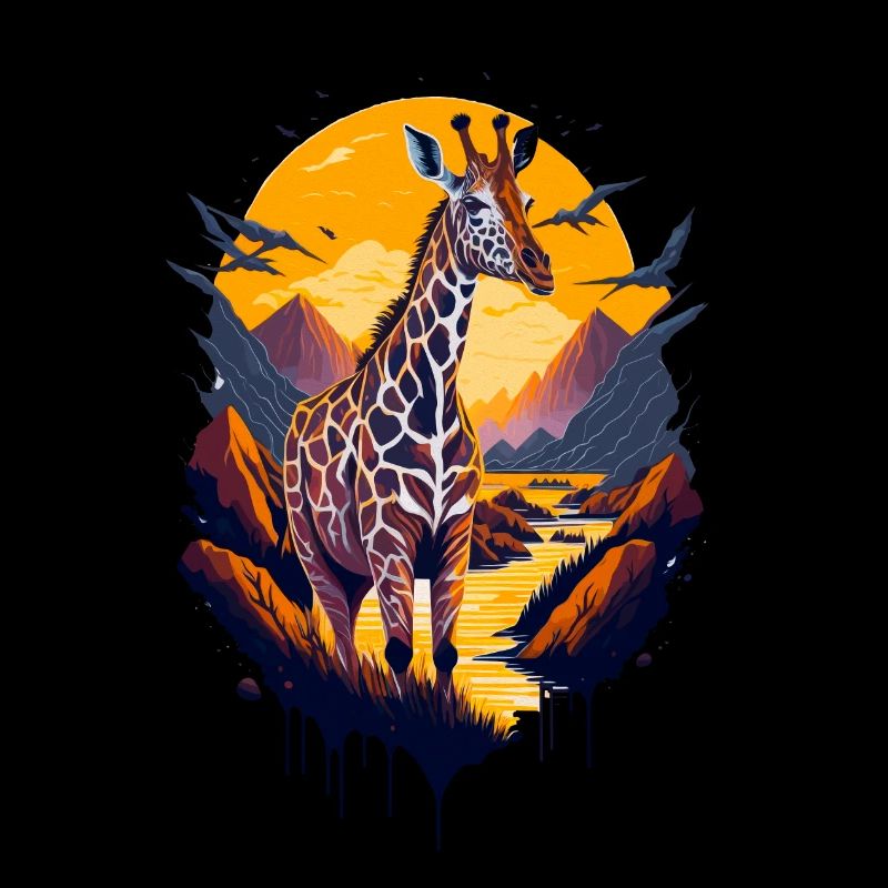 Belle girafe abstraite